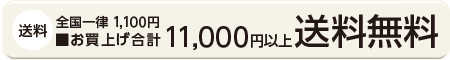 送料 全国一律 1,100円 お買上げ合計11,000円以上送料無料