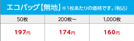 エコバッグ 無地 50枚から 単価