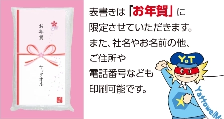 表書きはお年賀に限定させていただきます