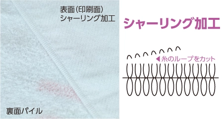 オリジナルタオル シャーリング加工