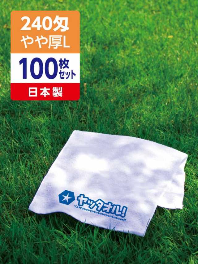 名入れタオル 激安 240匁 やや厚L 日本製 100枚セット